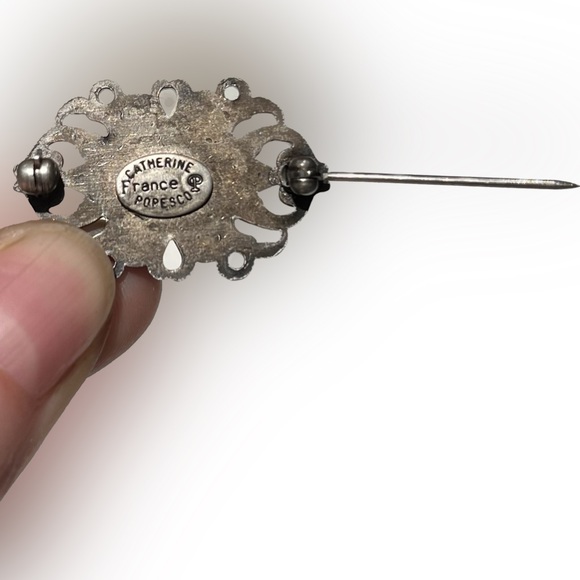 Catherine Popesco Evil Eye Milgrain Brooch. - Picture 2 of 2